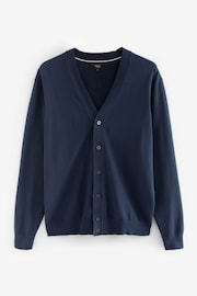 Navy Blue Regular Knitted Long Sleeve Cardigan - Image 5 of 7