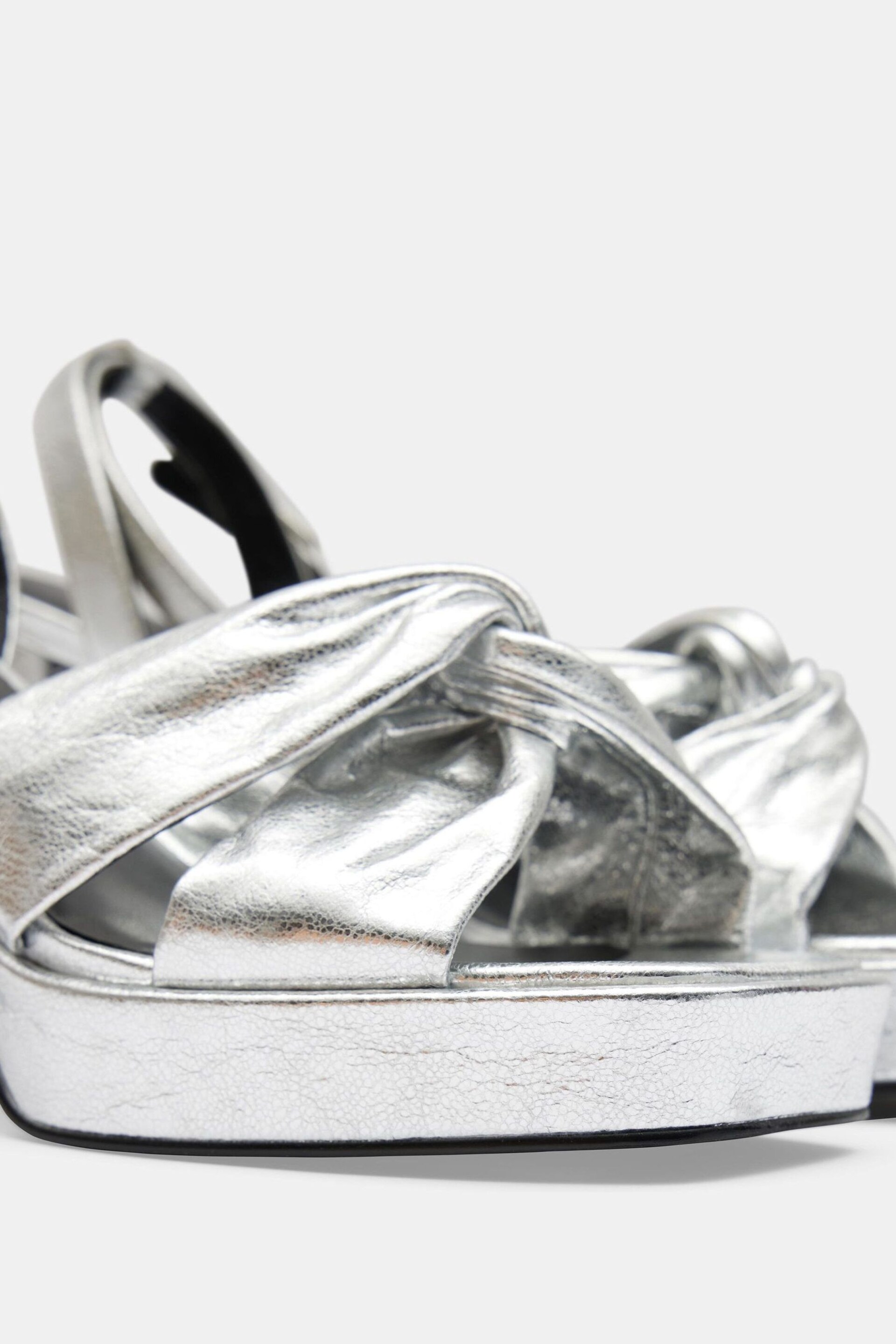 Hush Silver Farrah Twist Platform Sandals - Image 4 of 4