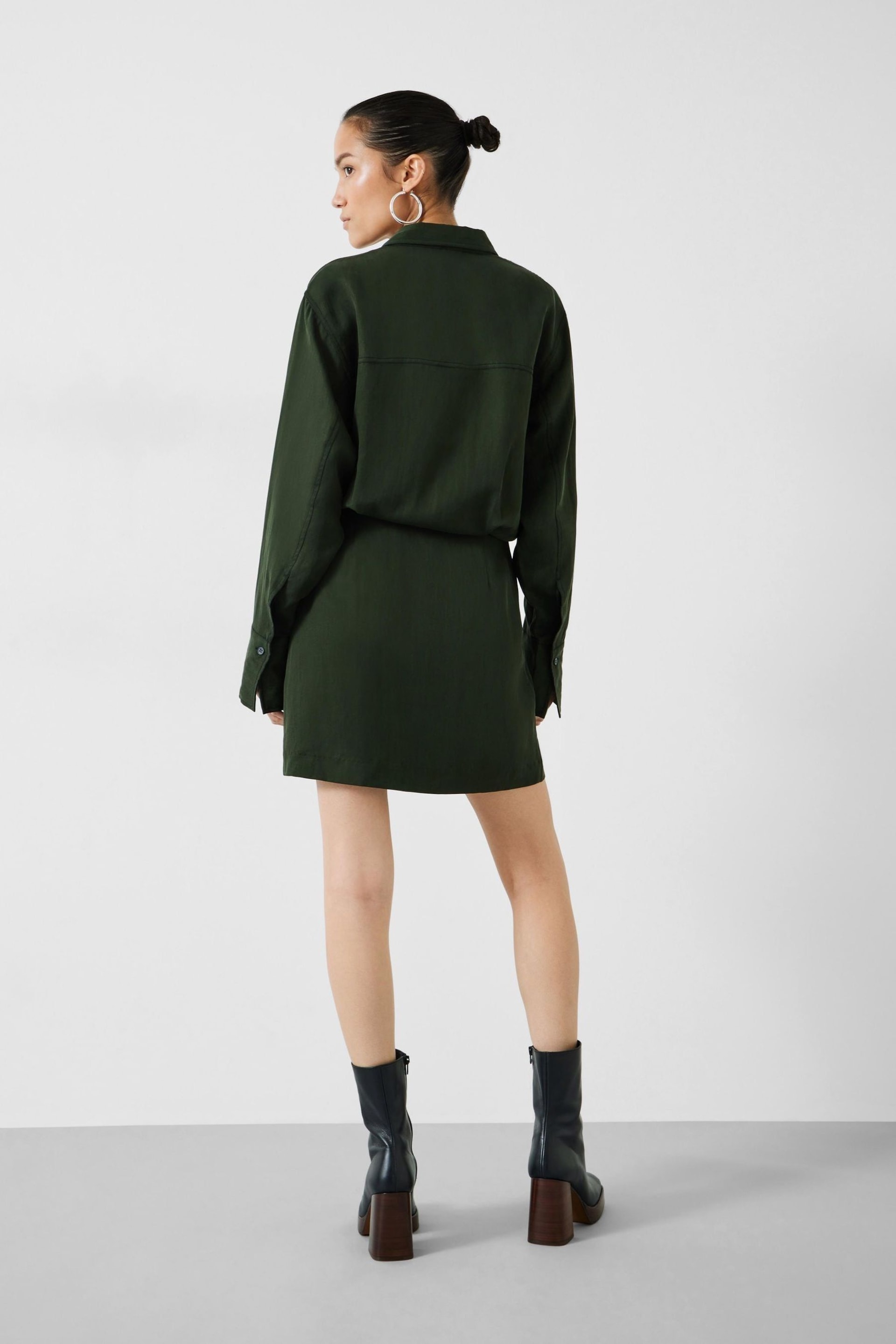 Hush Green Mini Maia Utility Dress - Image 2 of 5