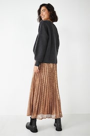 Hush Gold Clio Pleated Sequin Skirt - Image 3 of 5