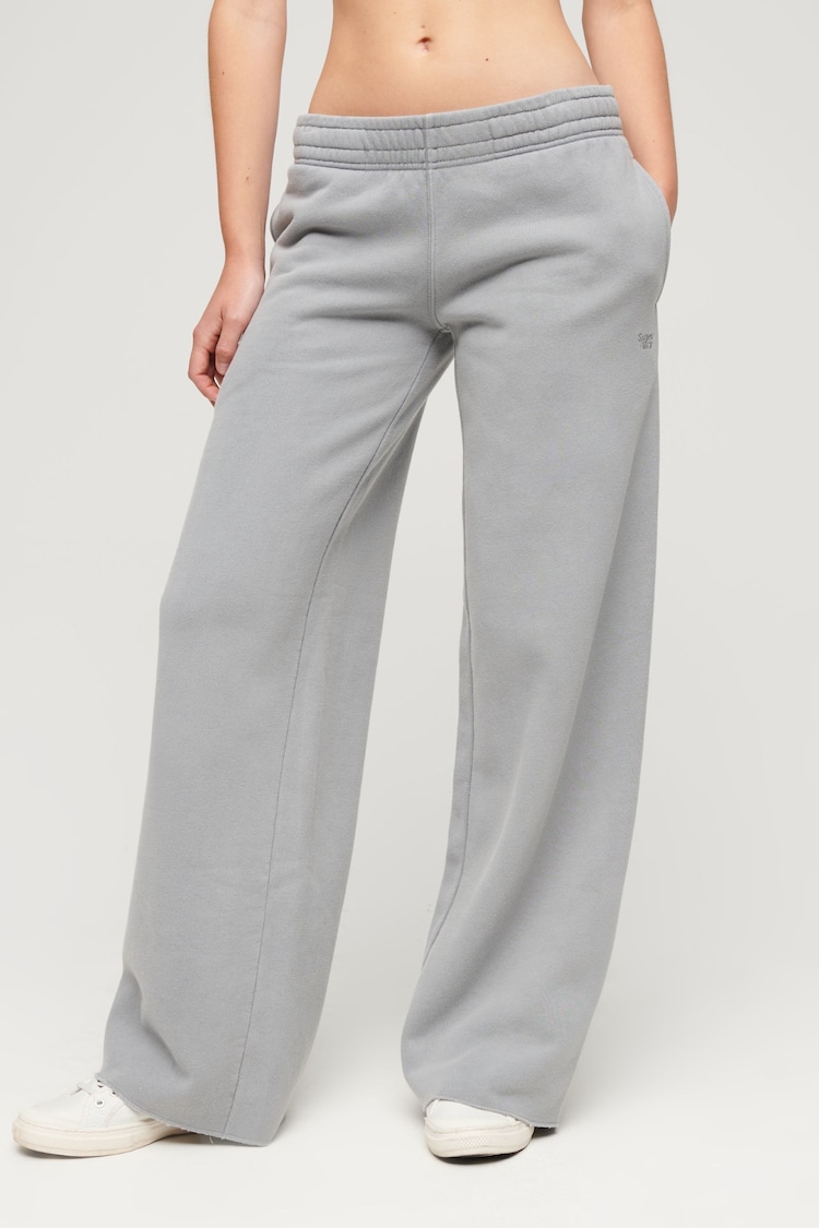 Superdry Grey Wash Straight Joggers - Image 1 of 3