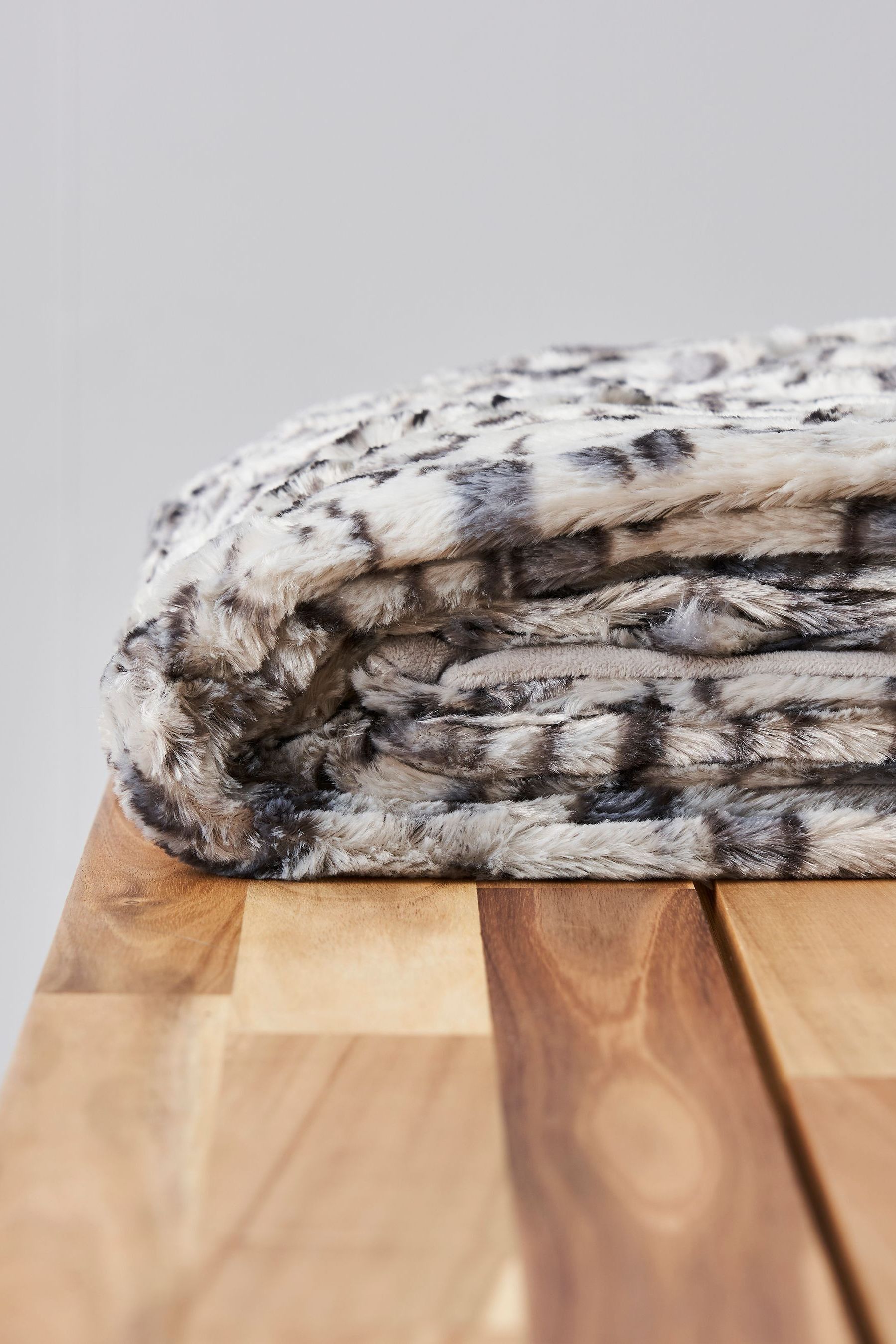 Buy BHS Grey Animal Print Throw from the Next UK online shop