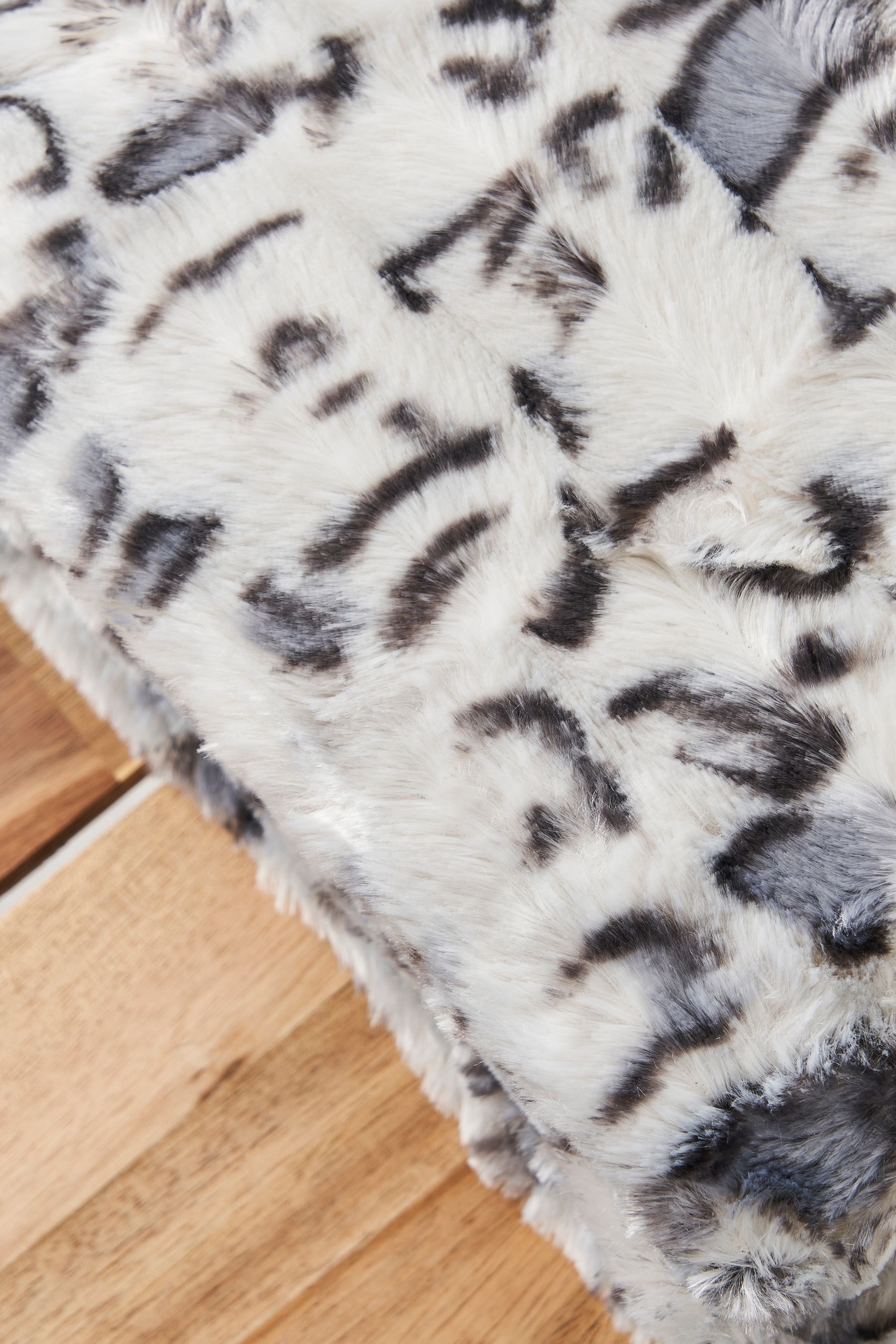 Buy BHS Grey Animal Print Throw from the Next UK online shop