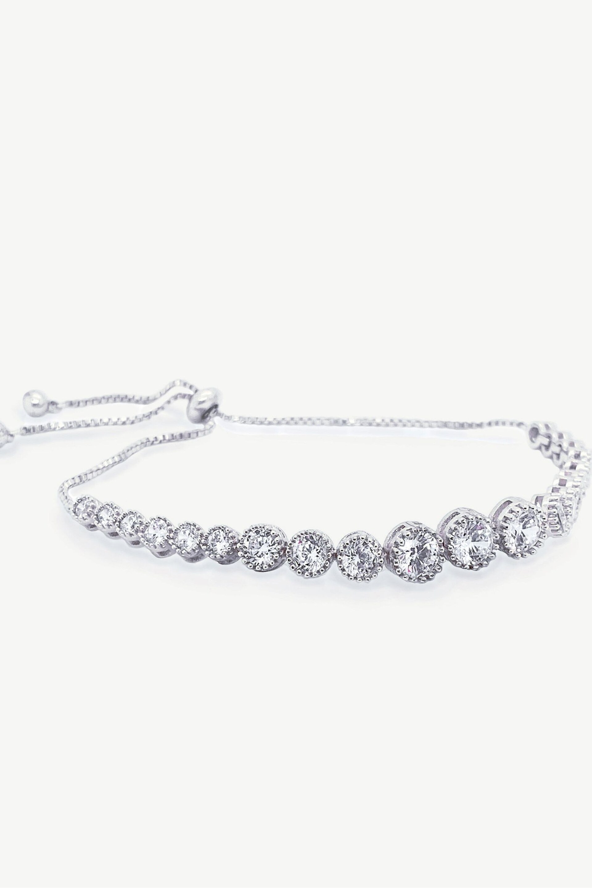 Ivory & Co Silver Marseille Crystal Graduating Bracelet - Image 1 of 5