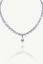 Ivory & Co Silver Imperial Crystal Teardrop Necklace - Image 1 of 4