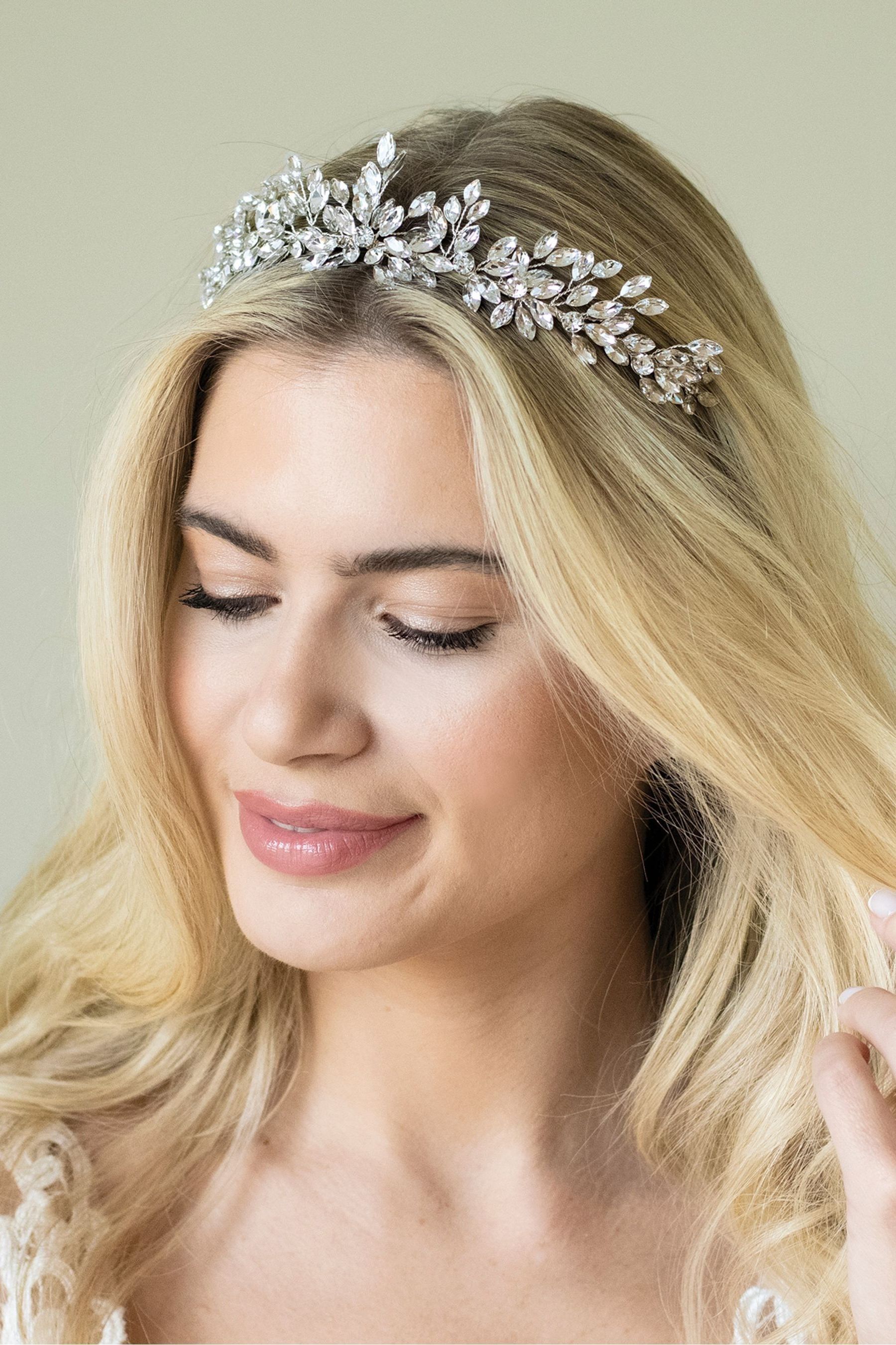 Ivory Co Silver Winter Star And Crystal Sparkling Tiara