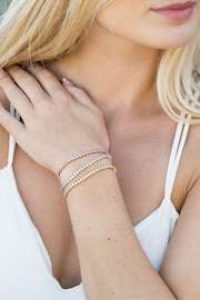 Ivory & Co Rose Gold Tivoli Crystal Delicate Toggle Bracelet - Image 3 of 4