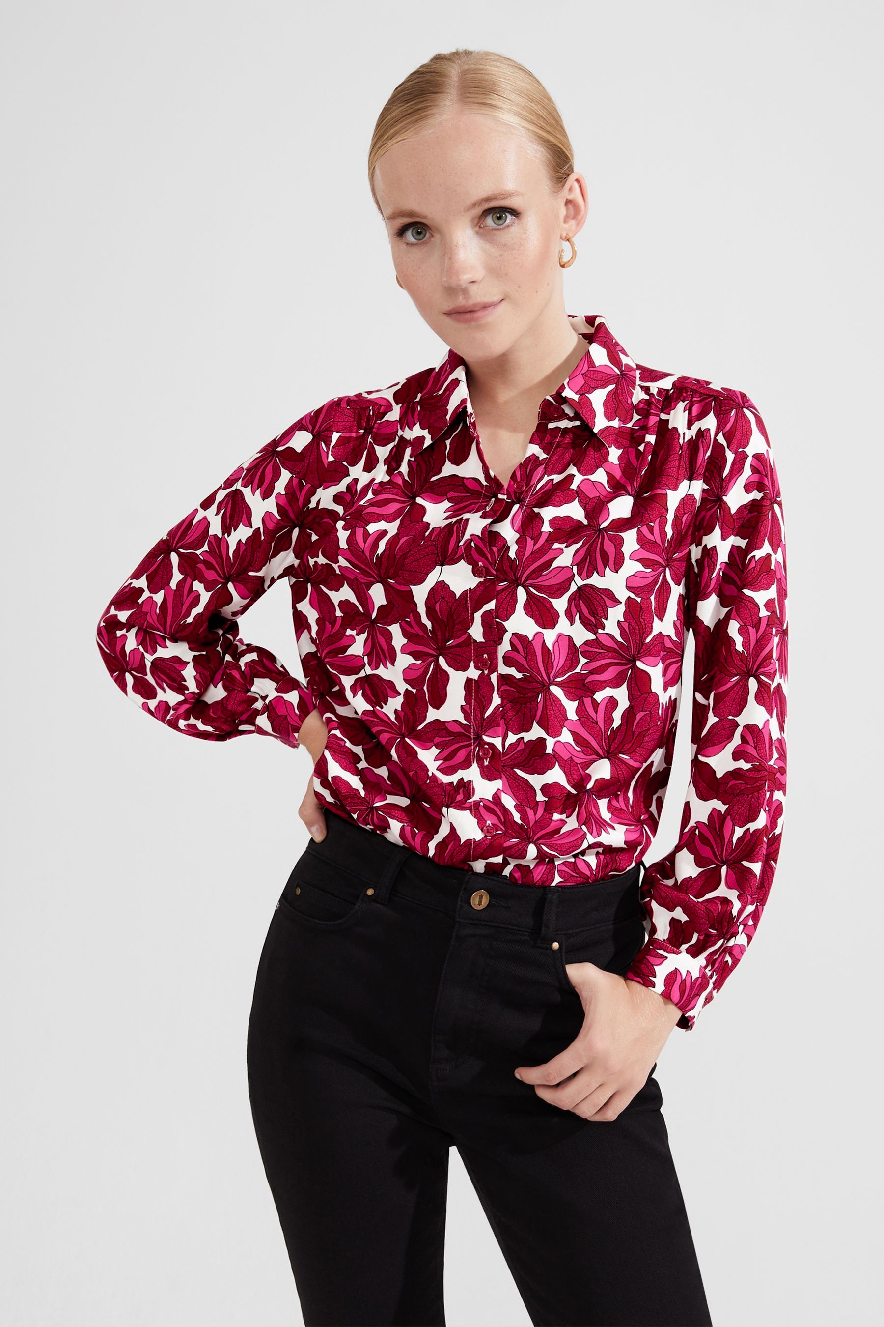 Buy Hobbs Pink Livia Blouse from Next Ireland