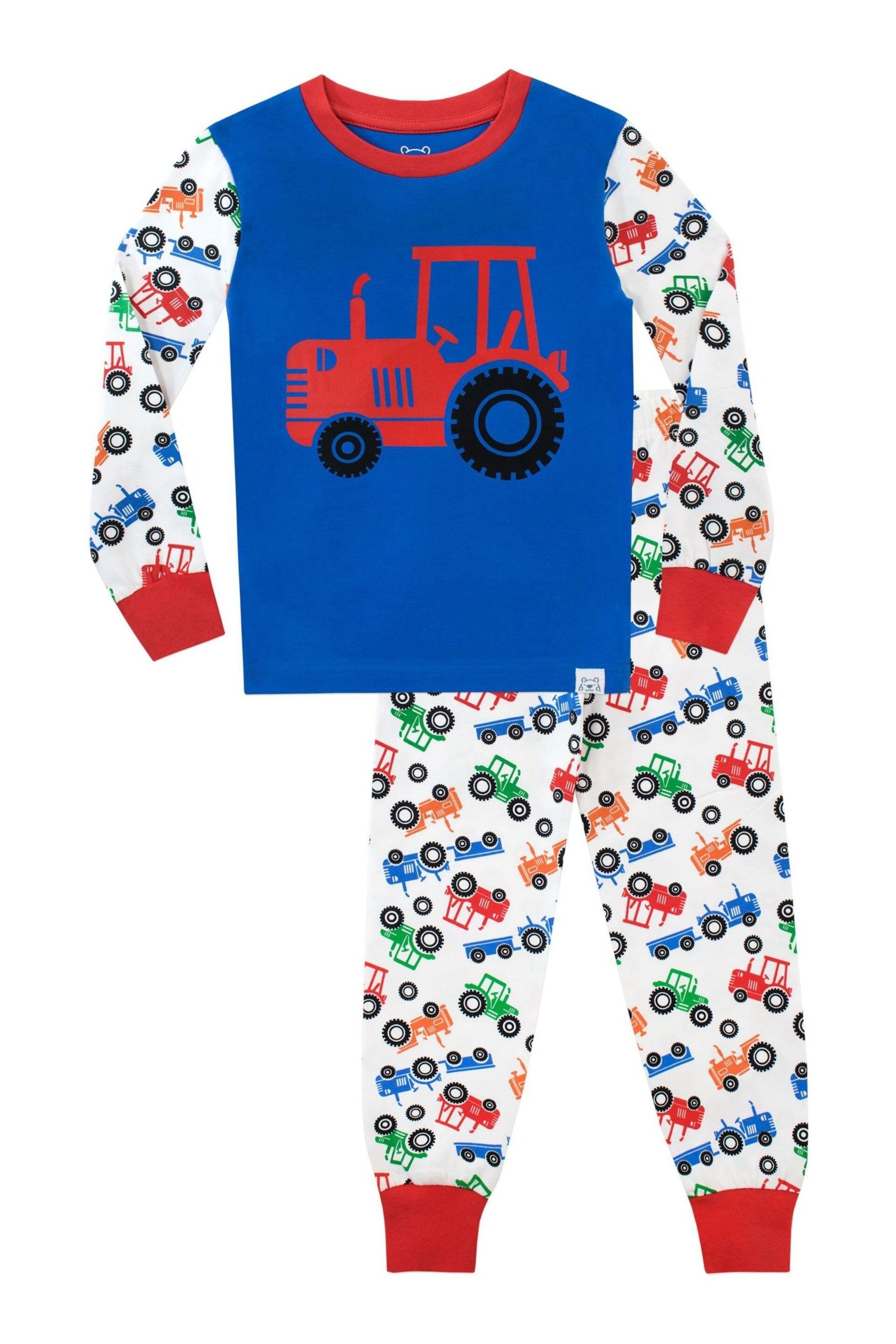 Harry Bear White Snuggle Fit Tractor Pyjamas - Image 1 of 5