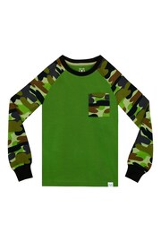 Harry Bear Green Camouflage Pyjamas - Snuggle Fit - Image 2 of 5