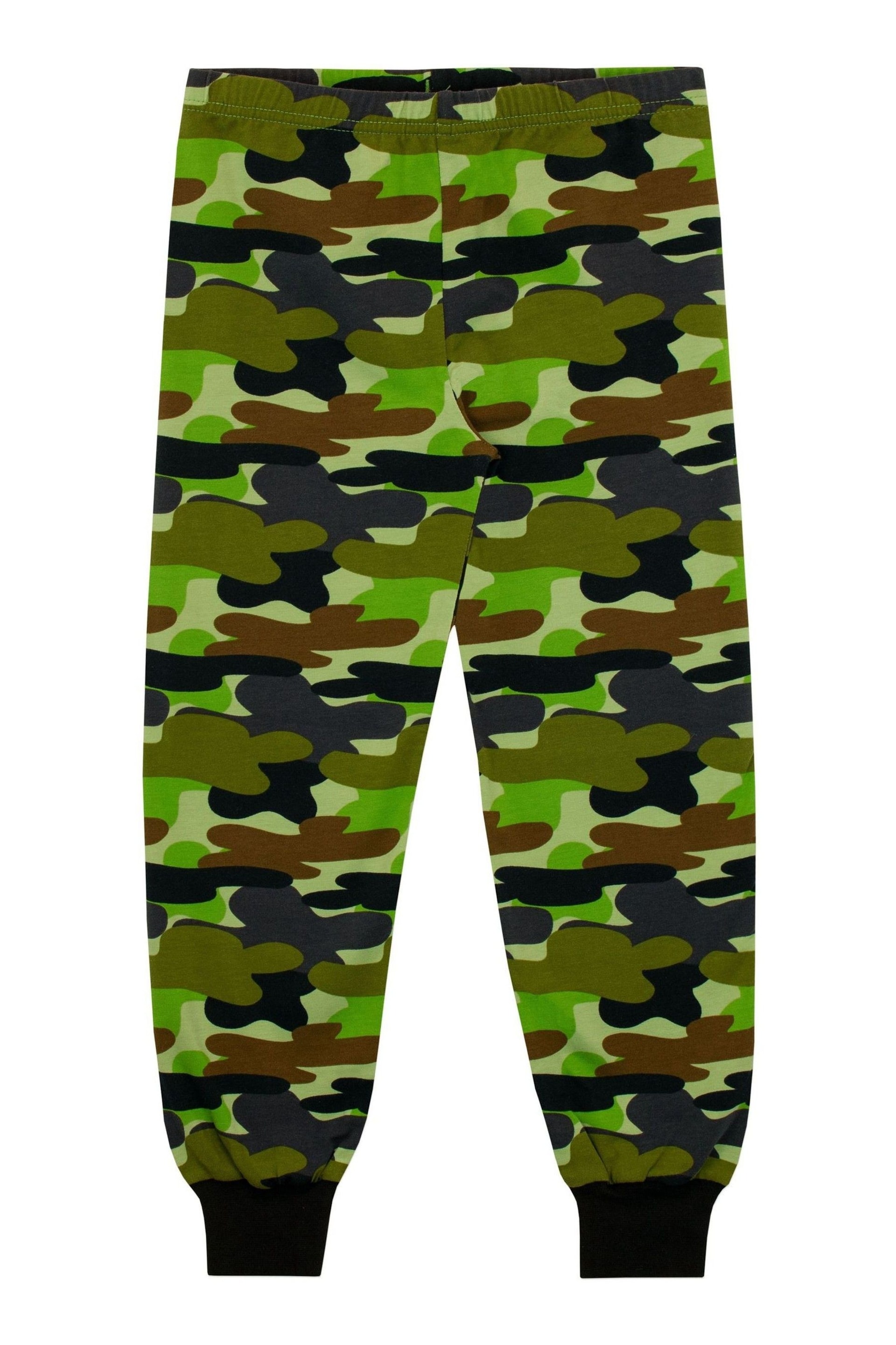 Harry Bear Green Camouflage Pyjamas - Snuggle Fit - Image 3 of 5