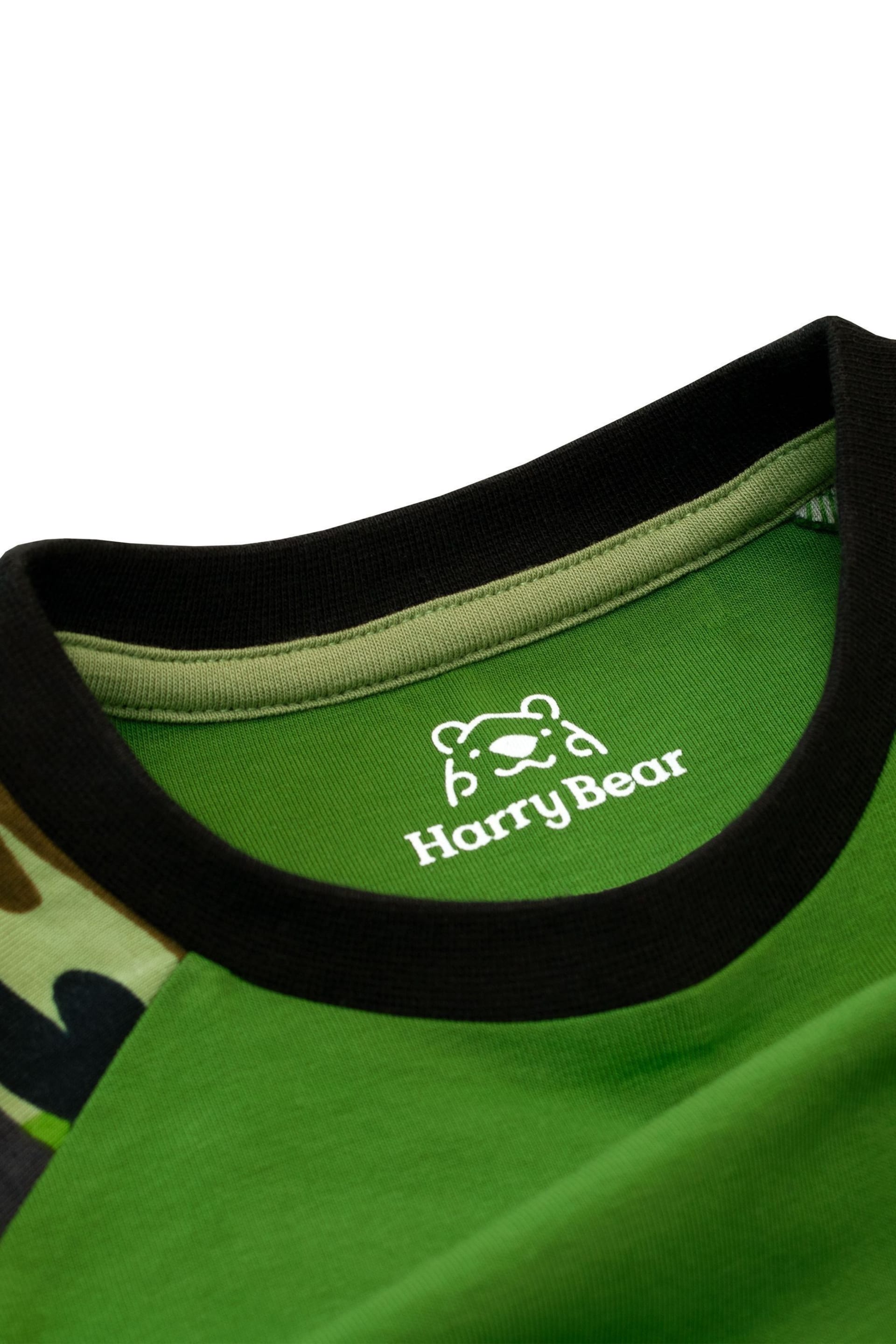 Harry Bear Green Camouflage Pyjamas - Snuggle Fit - Image 4 of 5