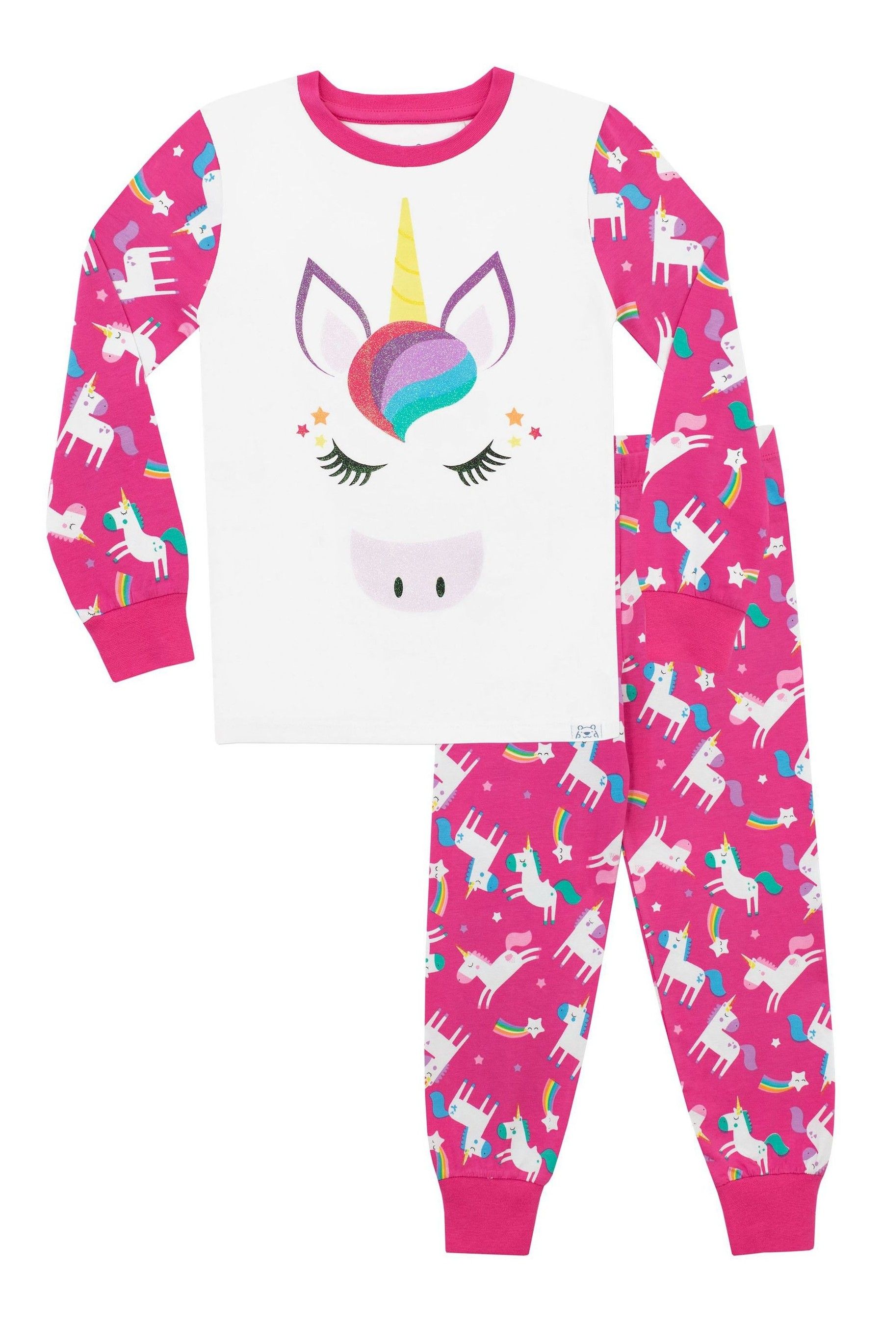 Buy Harry Bear Pink Unicorn Pyjamas from Next Malta