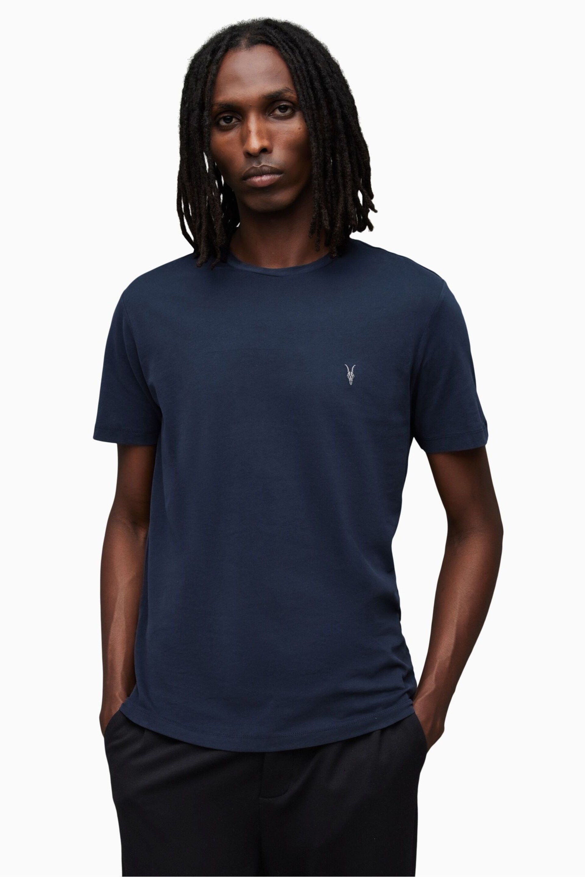 AllSaints Blue Brace T-Shirts 3 Pack - Image 2 of 7