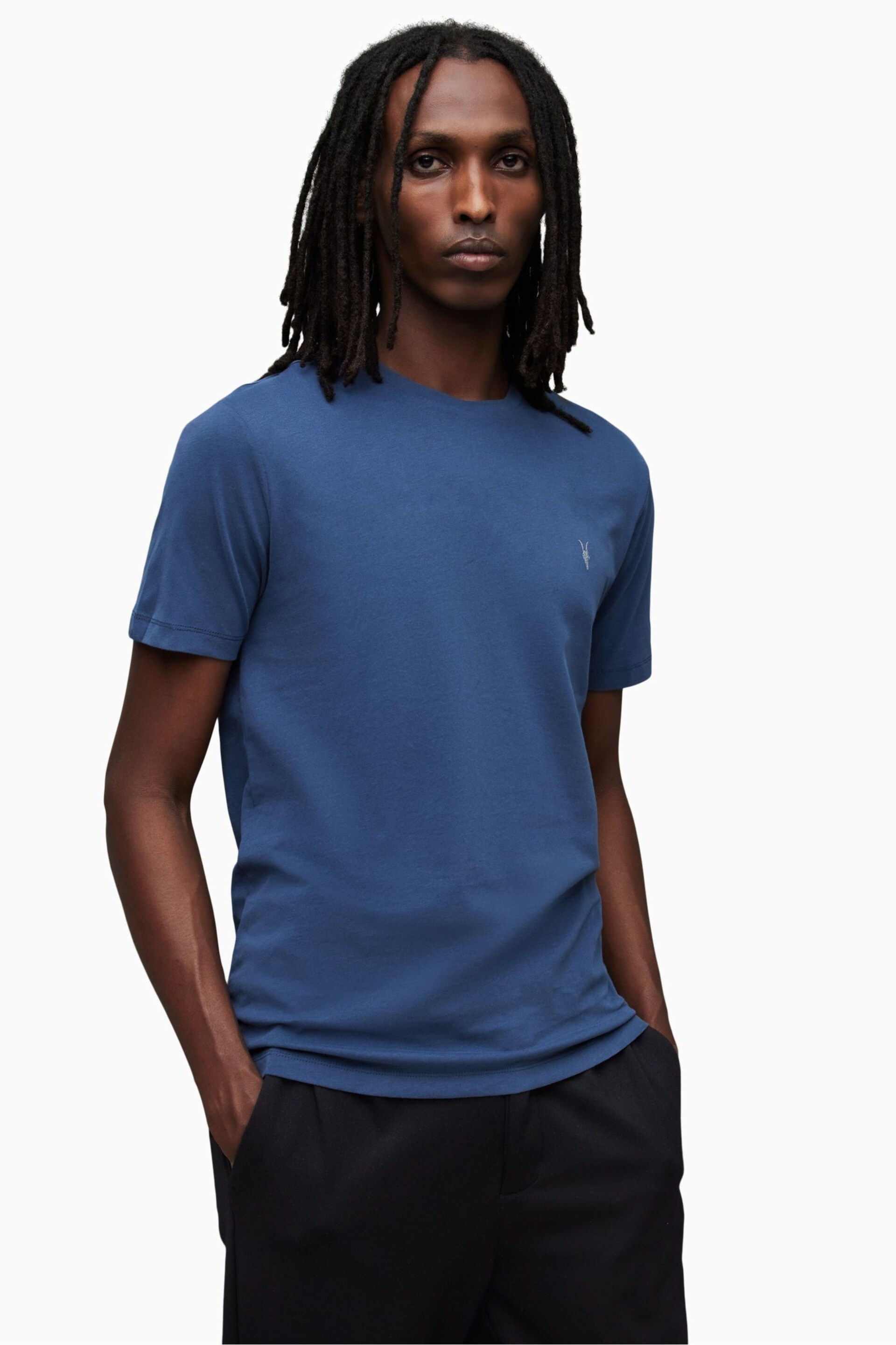 AllSaints Blue Brace T-Shirts 3 Pack - Image 4 of 7