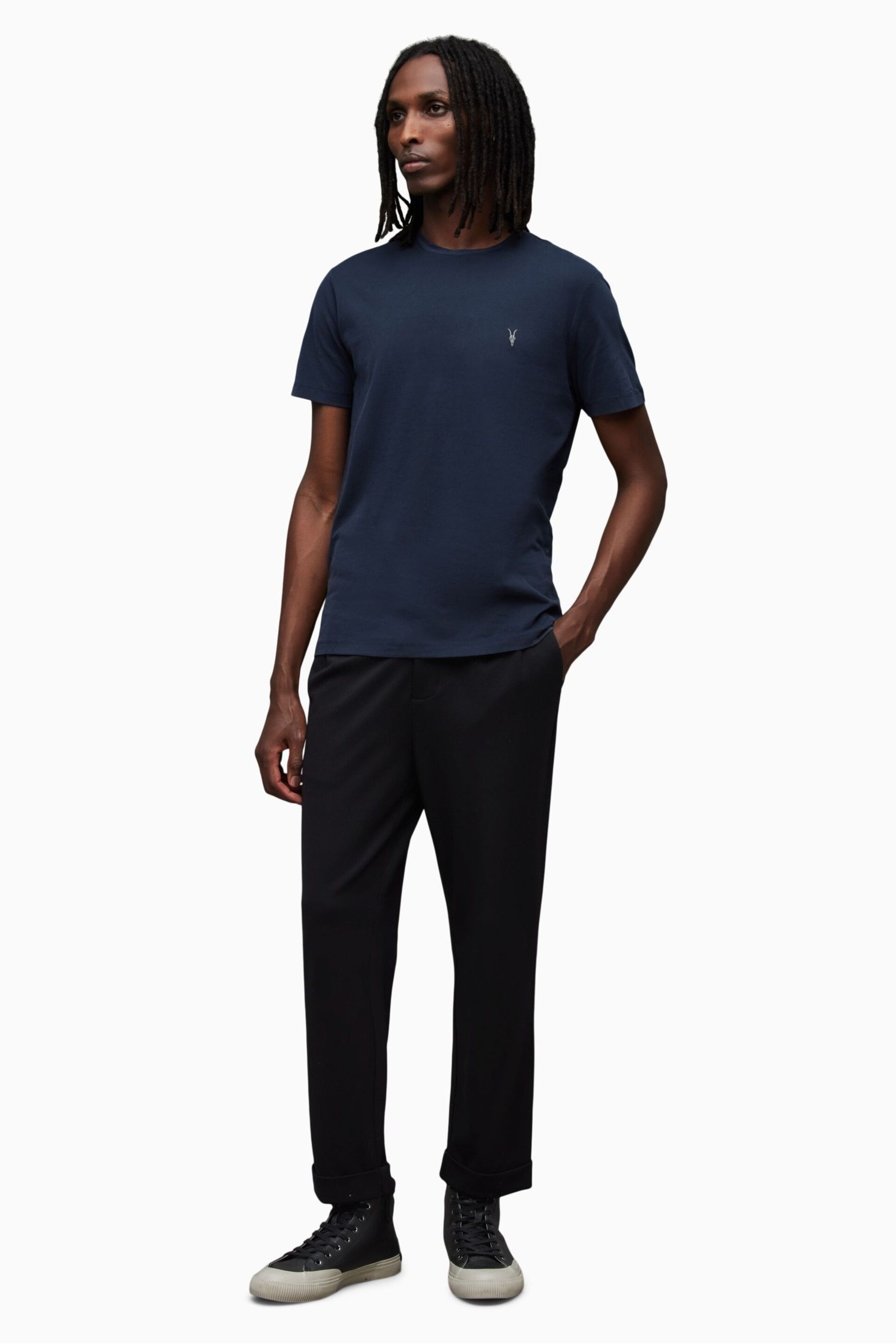 AllSaints Blue Brace T-Shirts 3 Pack - Image 6 of 7