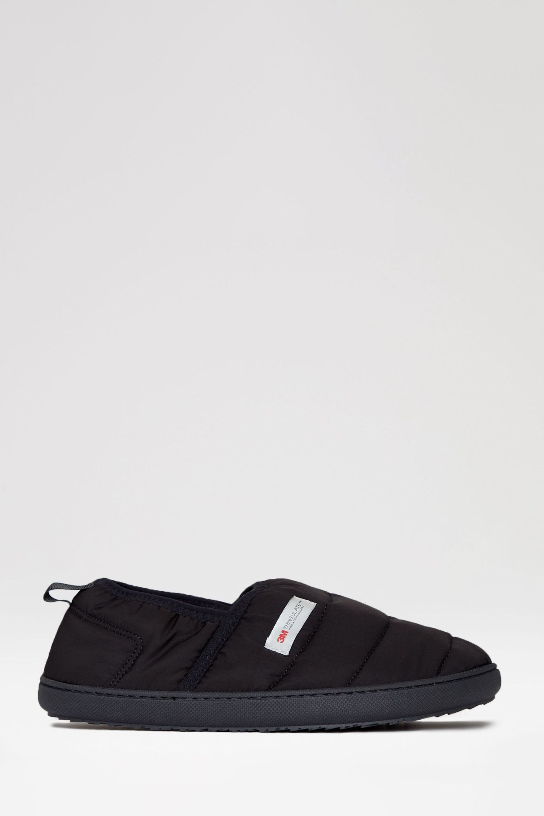 Buy Threadbare Black Thinsulate Padded Mule Slippers from the Next UK online shop