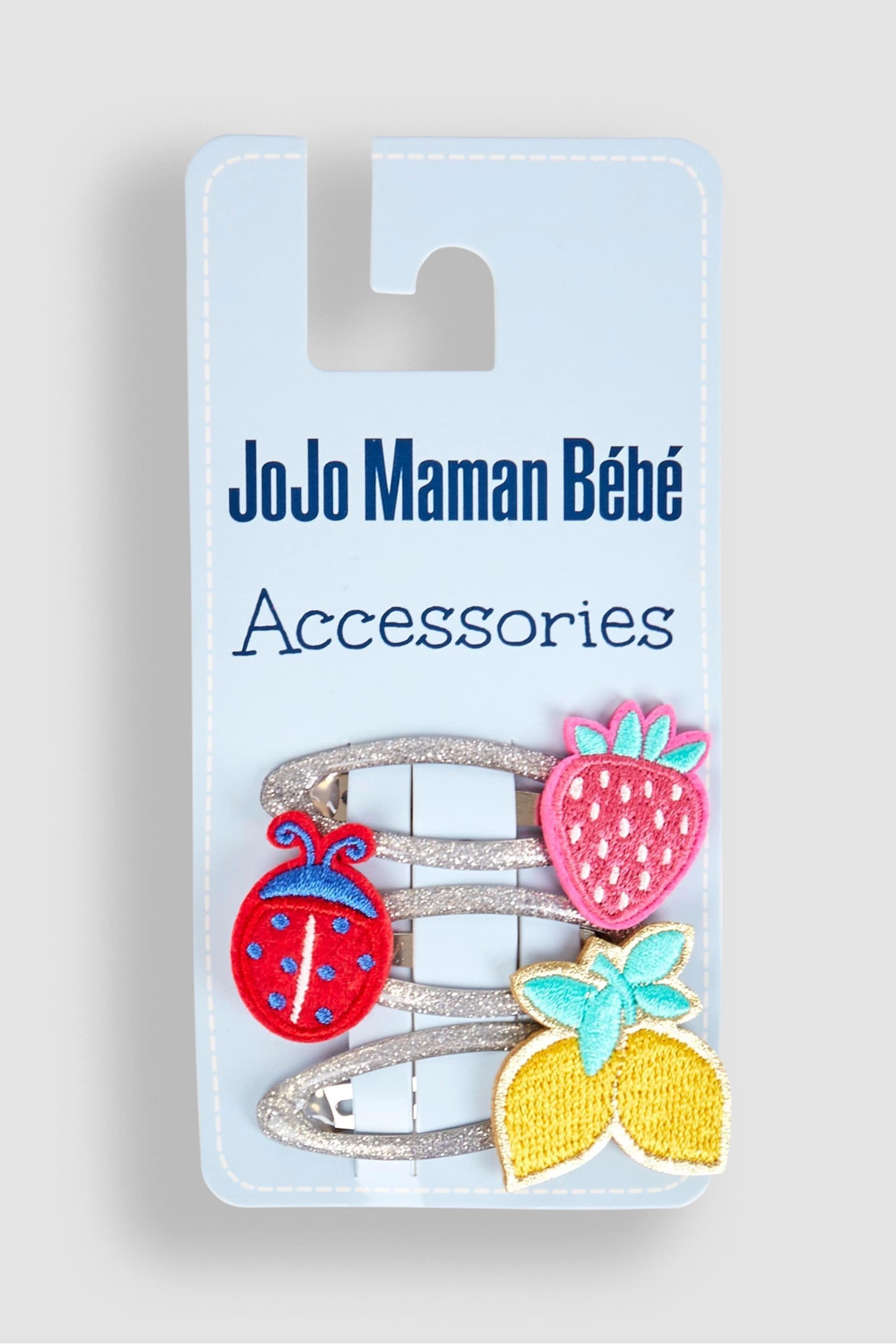 JoJo Maman Bébé Strawberry 3-Pack Fruit Clips - Image 2 of 3