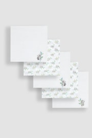 JoJo Maman Bébé White Koala 5-Pack Embroidered Muslin Squares - Image 1 of 1