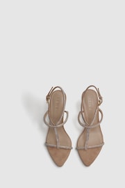 Reiss Nude Julie Embellished Suede Heeled Sandals - Image 3 of 5