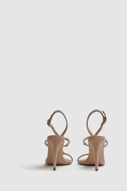 Reiss Nude Julie Embellished Suede Heeled Sandals - Image 4 of 5