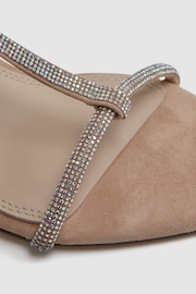 Reiss Nude Julie Embellished Suede Heeled Sandals - Image 5 of 5