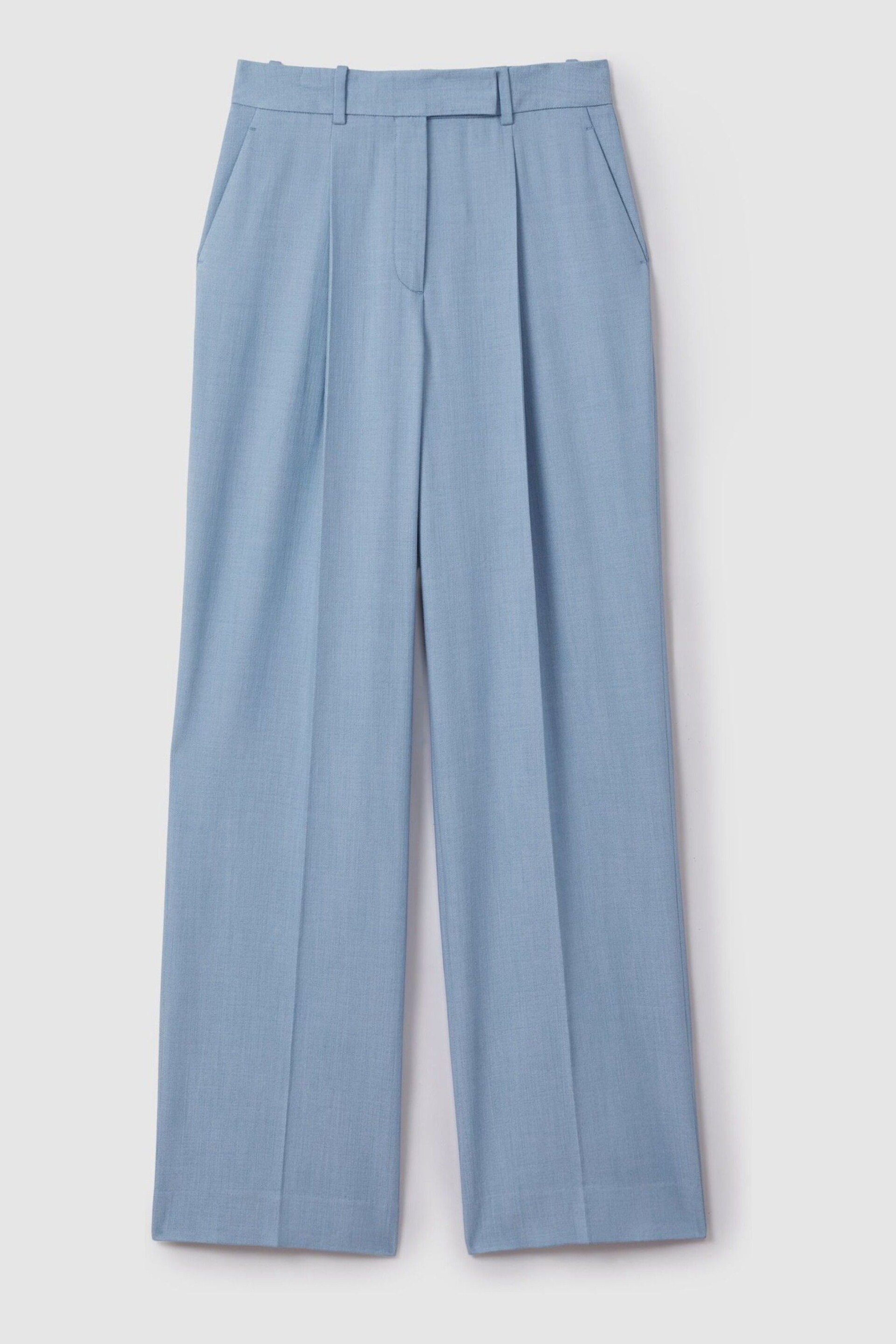 Reiss Blue June Petite Wide Leg Suit Trousers with TENCEL™ Fibers - Image 2 of 6