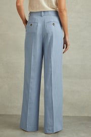 Reiss Blue June Petite Wide Leg Suit Trousers with TENCEL™ Fibers - Image 4 of 6