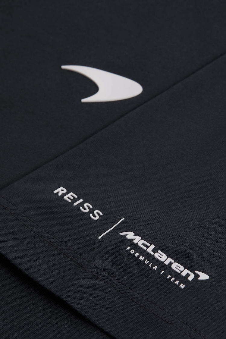 Reiss x McLaren F1 Team Navy McLaren F1 Mercerised Cotton Polo Shirt - Image 7 of 7