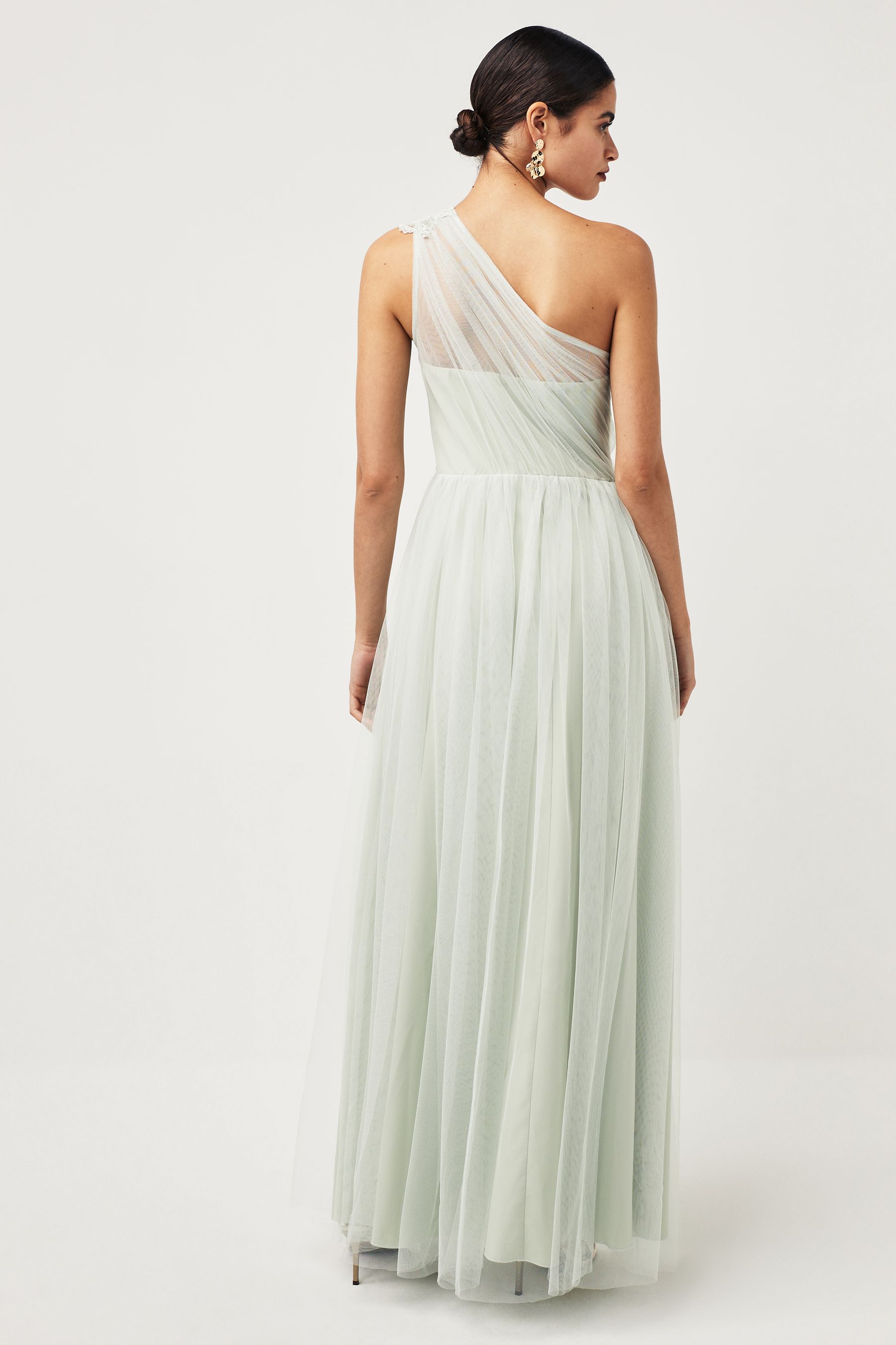Maya plain tulle maxi dress 2025