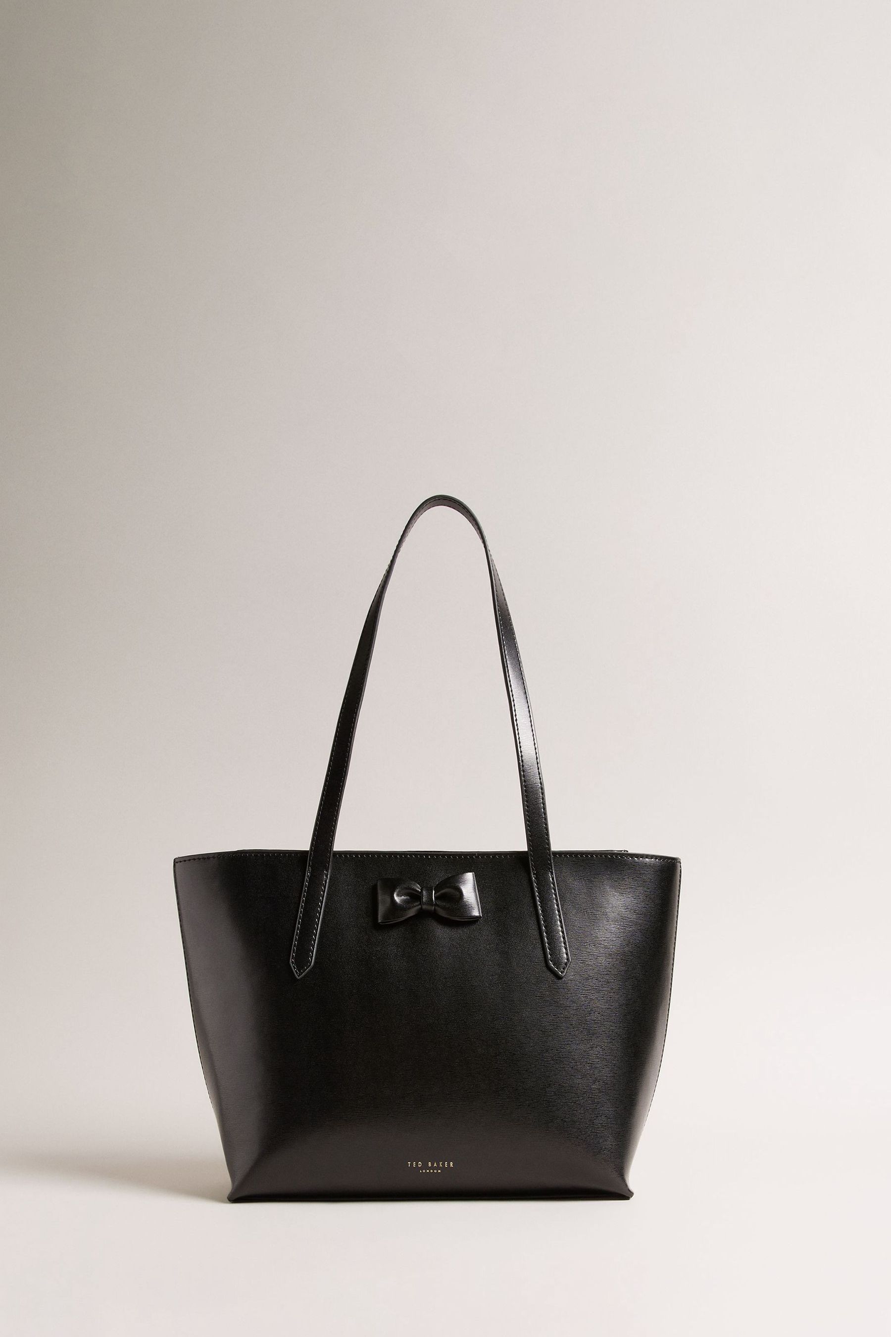 Buy Ted Baker Black Beanne Bow Detail Leather Shopper from Next Luxembourg