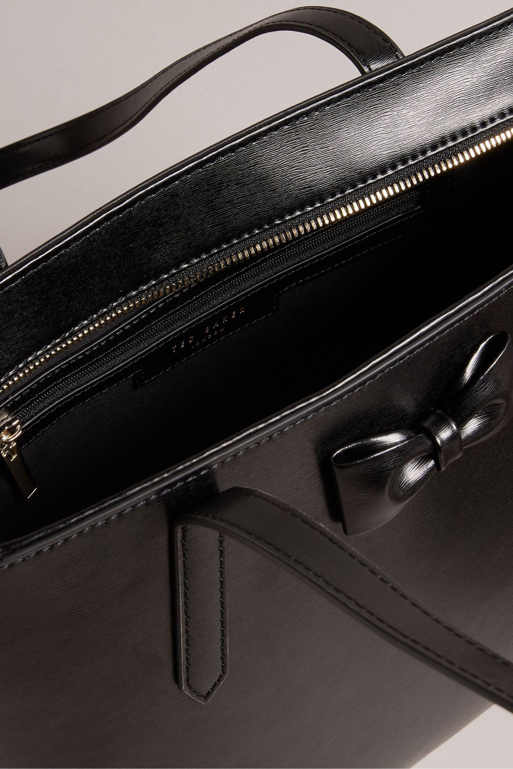 Buy Ted Baker Black Beanne Bow Detail Leather Shopper from Next Ireland