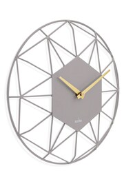 Acctim Clocks Owl Grey Alva 30cm Metal Wire Wall Clock - Image 3 of 4