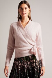 Ted Baker Pink Elliian Wrap Cardigan - Image 1 of 7