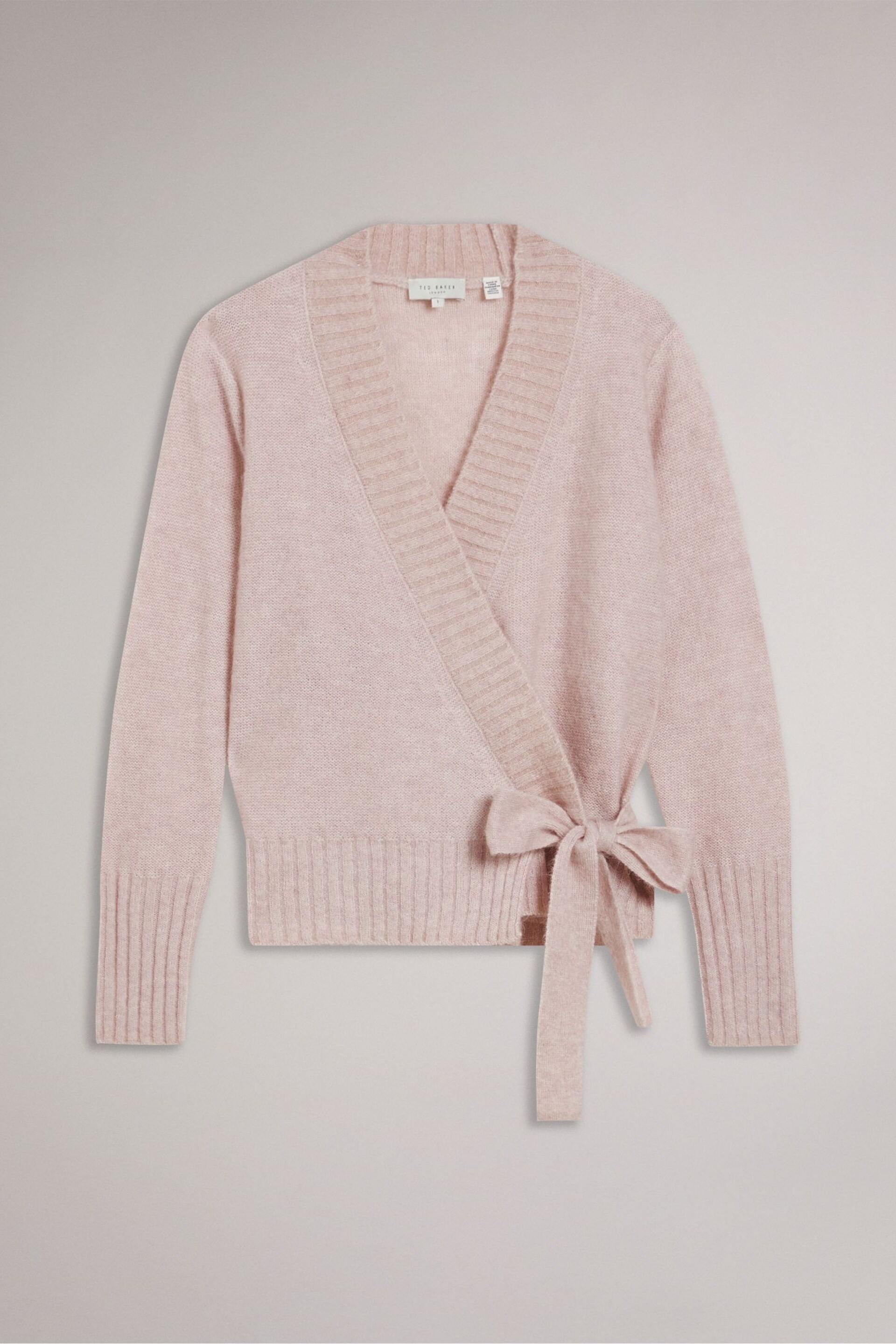 Ted Baker Pink Elliian Wrap Cardigan - Image 4 of 7