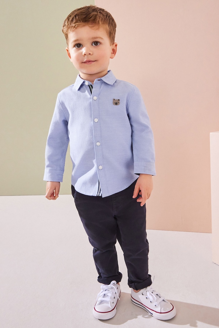 Blue Character Long Sleeve Oxford Shirt (3mths-7yrs) - Image 2 of 5