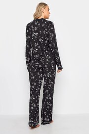 Long Tall Sally Black Animal Print Star Collar Pyjamas Set - Image 4 of 4