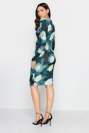 Long Tall Sally Green Draped Long Sleeve Dress - Image 2 of 4