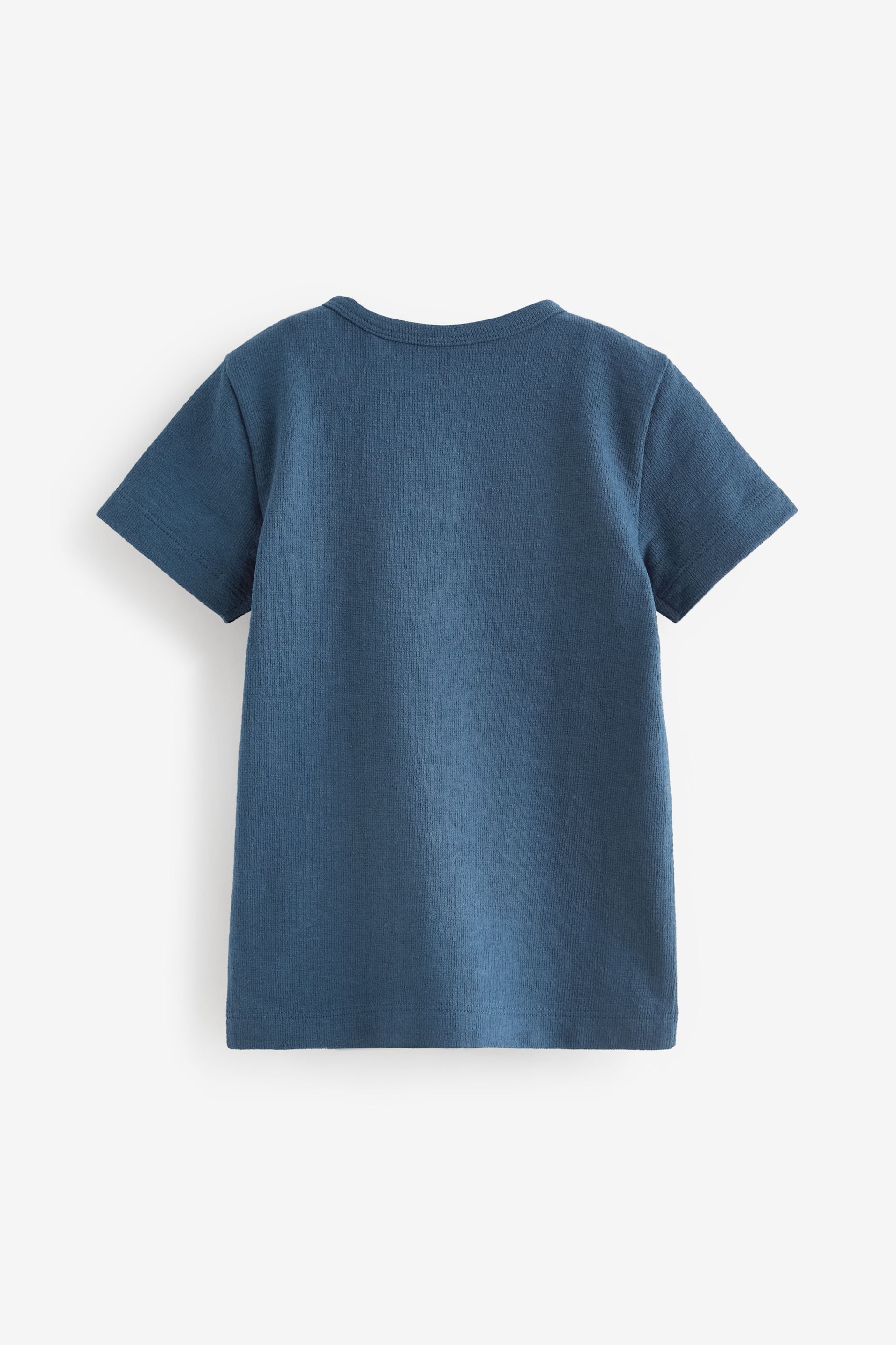 Blue Short Sleeve Henley Neck T-Shirt (3mths-7yrs) - Image 5 of 6