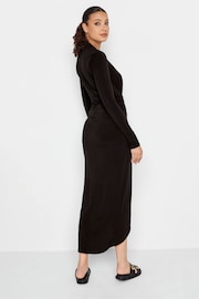 Long Tall Sally Black Long Sleeve Maxi Wrap Dress - Image 2 of 4