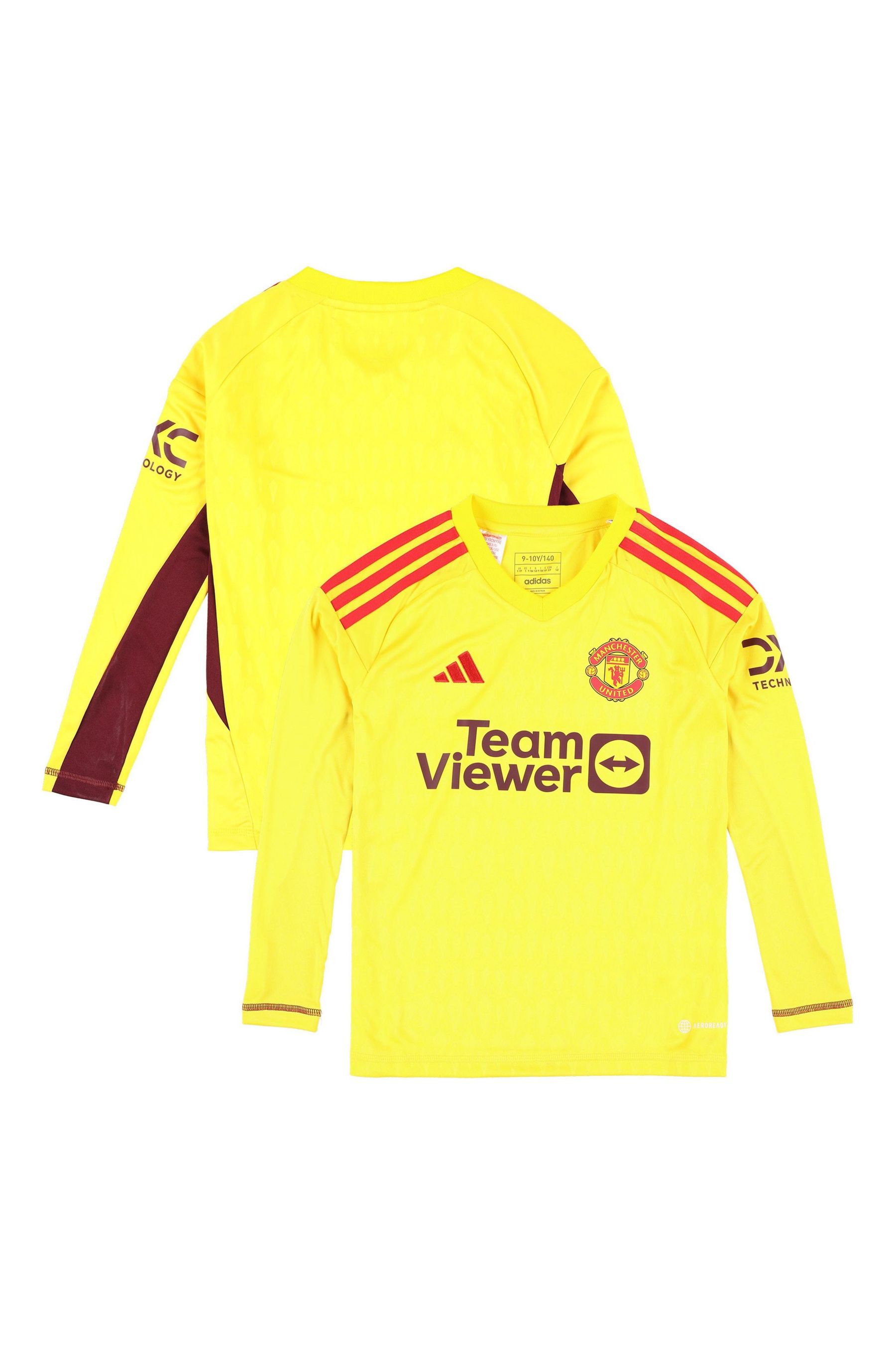 Buy adidas Yellow Manchester United Goalkeeper Long Sleeve Shirt 2023 24 Kids from the Next UK online shop