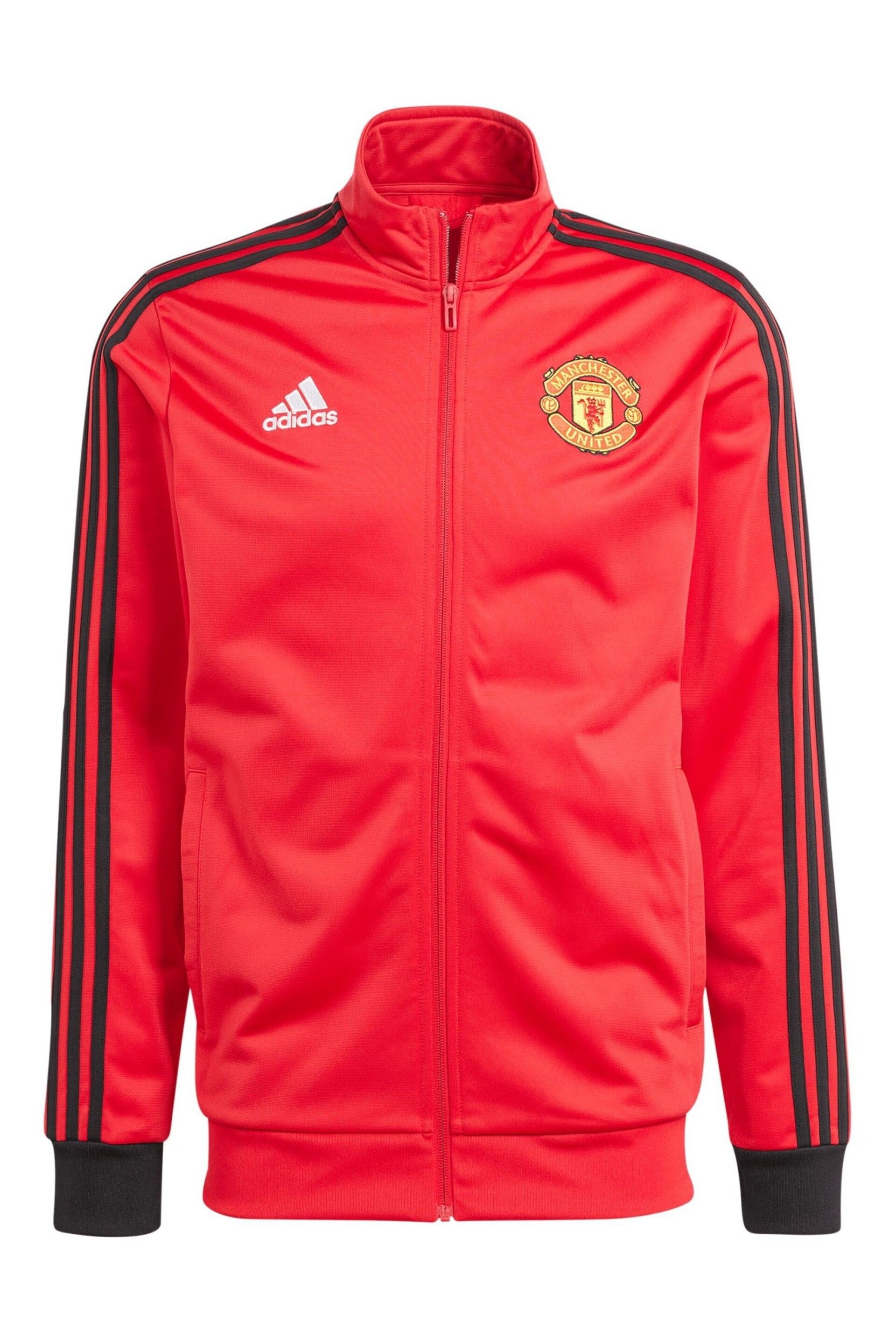 adidas Red Manchester United DNA Track Top - Image 3 of 3