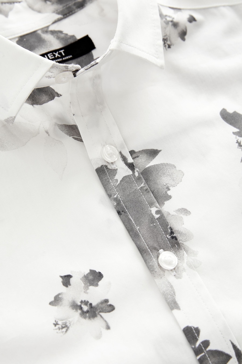 Balck/White Short Sleeve Printed Shirt (3-16yrs) - Image 3 of 3