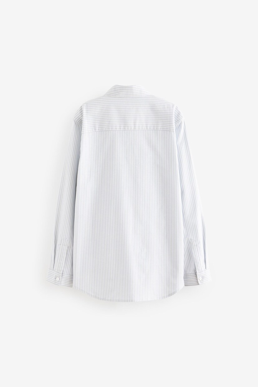 White/Blue Stripe Stag Single Oxford Shirt (3-16yrs) - Image 2 of 3