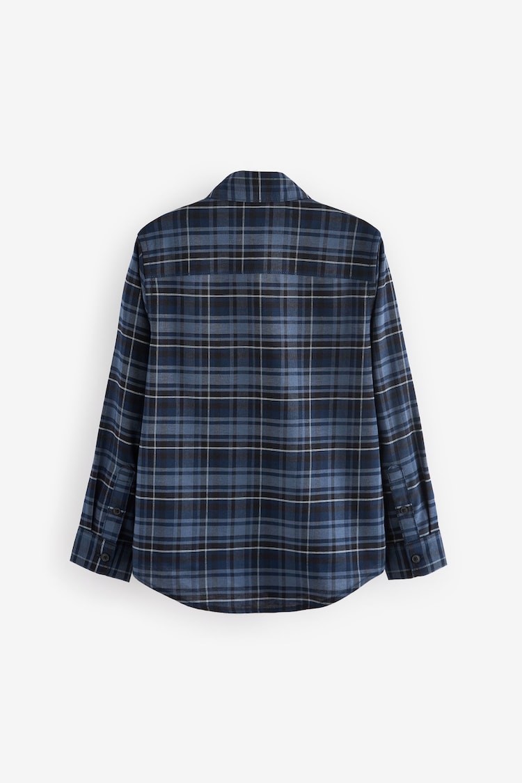 Navy Check Single Oxford Shirt (3-16yrs) - Image 2 of 3