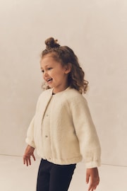 Cream Полуниця - Borg Fleece Bomber Jacket (3mths-8yrs) - Image 5 of 8