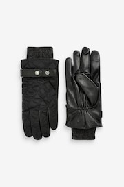 Jones Bootmaker Gents Quilted Waterproof Black Gloves - Image 1 of 1