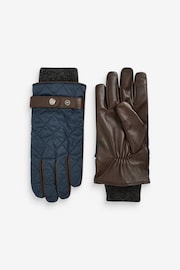 Jones Bootmaker Gents Blue Quilted Waterproof Gloves - Image 1 of 1