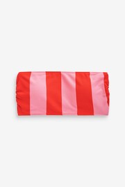 Red/Pink Pique Stripe Bandeau Bikini Top - Image 5 of 6
