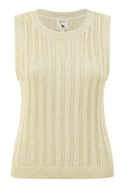 Yumi Gold Metallic Knitted Tank Top - Image 5 of 5